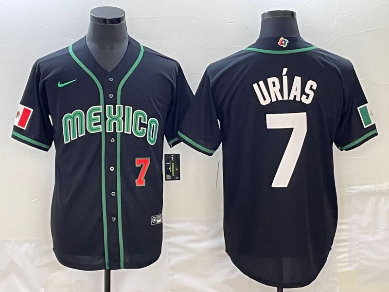 Men 2023 World Cub Mexico #7 Urias Black Nike MLB Jersey22->more jerseys->MLB Jersey
